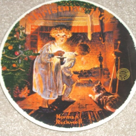 KNOWLES Norman Rockwell CHRISTMAS PLATE 1979 Someb - Picture 4 of 5